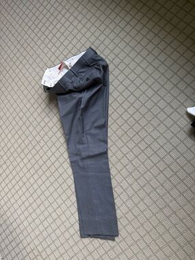 Isaia Charcoal Gray Mens Dress Pants